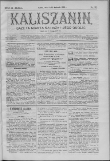 Kaliszanin : gazeta miasta Kalisza i jego okolic