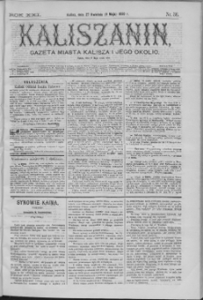 Kaliszanin : gazeta miasta Kalisza i jego okolic