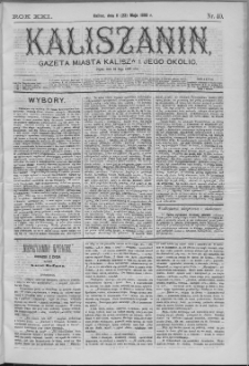 Kaliszanin : gazeta miasta Kalisza i jego okolic