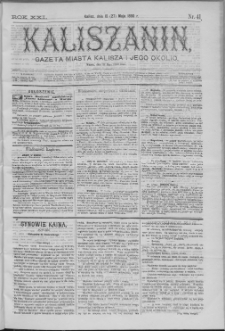 Kaliszanin : gazeta miasta Kalisza i jego okolic