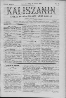 Kaliszanin : gazeta miasta Kalisza i jego okolic