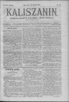 Kaliszanin : gazeta miasta Kalisza i jego okolic