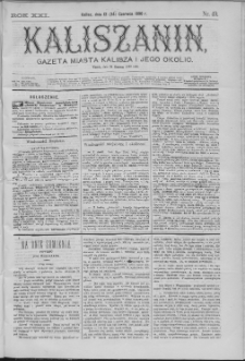 Kaliszanin : gazeta miasta Kalisza i jego okolic