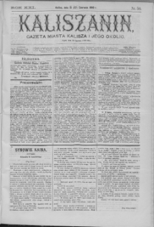 Kaliszanin : gazeta miasta Kalisza i jego okolic