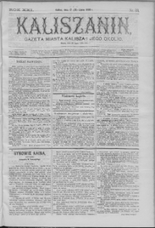 Kaliszanin : gazeta miasta Kalisza i jego okolic