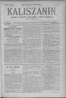 Kaliszanin : gazeta miasta Kalisza i jego okolic