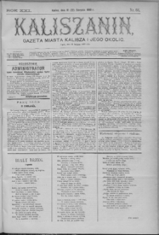 Kaliszanin : gazeta miasta Kalisza i jego okolic