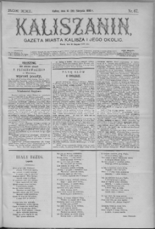 Kaliszanin : gazeta miasta Kalisza i jego okolic