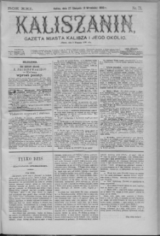 Kaliszanin : gazeta miasta Kalisza i jego okolic