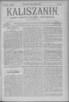 Kaliszanin : gazeta miasta Kalisza i jego okolic