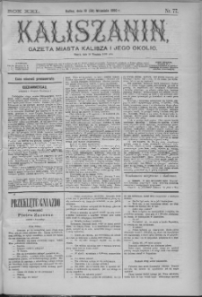 Kaliszanin : gazeta miasta Kalisza i jego okolic