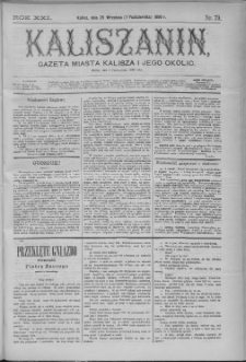 Kaliszanin : gazeta miasta Kalisza i jego okolic