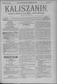 Kaliszanin : gazeta miasta Kalisza i jego okolic