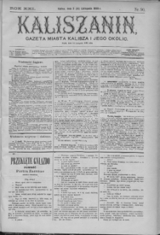 Kaliszanin : gazeta miasta Kalisza i jego okolic