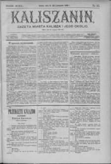 Kaliszanin : gazeta miasta Kalisza i jego okolic