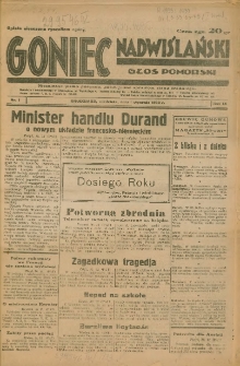 Goniec Nadwiślański: Niezależne pismo poranne, poświęcone sprawom stanu średniego 1933.01.01.R.9 Nr1