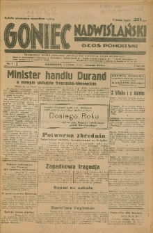 Goniec Nadwiślański: Niezależne pismo poranne, poświęcone sprawom stanu średniego 1933.01.01.R.9 Nr1