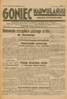 Goniec Nadwiślański: Głos Pomorski: Niezależne pismo poranne, poświęcone sprawom stanu średniego 1933.01.08 Nr6