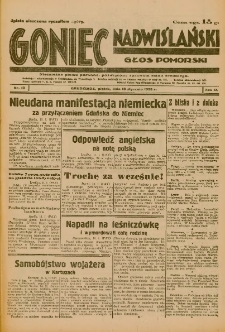 Goniec Nadwiślański: Głos Pomorski: Niezależne pismo poranne, poświęcone sprawom stanu średniego 1933.01.13 R.9 Nr10