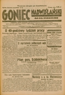 Goniec Nadwiślański: Głos Pomorski: Niezależne pismo poranne, poświęcone sprawom stanu średniego 1933.01.19 R.9 nr15