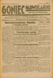 Goniec Nadwiślański: Głos Pomorski: Niezależne pismo poranne, poświęcone sprawom stanu średniego 1933.01.22 R.9 Nr18