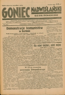 Goniec Nadwiślański: Głos Pomorski: Niezależne pismo poranne, poświęcone sprawom stanu średniego 1933.01.24 R.9 Nr19