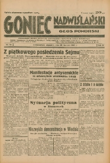 Goniec Nadwiślański: Głos Pomorski: Niezależne pismo poranne, poświęcone sprawom stanu średniego 1933.01.29 R.9 Nr24