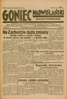 Goniec Nadwiślański: Głos Pomorski: Niezależne pismo poranne, poświęcone sprawom stanu średniego 1933.01.31 R.9 Nr25