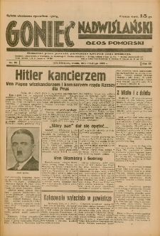 Goniec Nadwiślański: Głos Pomorski: Niezależne pismo poranne, poświęcone sprawom stanu średniego 1933.02.01 R.9 Nr26