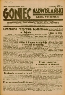 Goniec Nadwiślański: Głos Pomorski: Niezależne pismo poranne, poświęcone sprawom stanu średniego 1933.02.05 R.9 Nr29