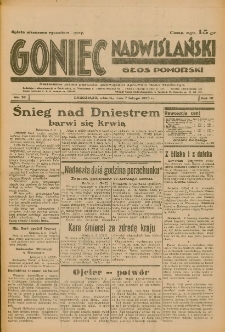 Goniec Nadwiślański: Głos Pomorski: Niezależne pismo poranne, poświęcone sprawom stanu średniego 1933.02.07 R.9 Nr30