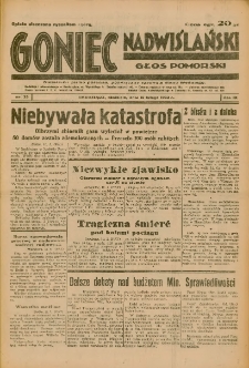 Goniec Nadwiślański: Głos Pomorski: Niezależne pismo poranne, poświęcone sprawom stanu średniego 1933.02.12 R.9 Nr35
