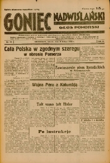 Goniec Nadwiślański: Głos Pomorski: Niezależne pismo poranne, poświęcone sprawom stanu średniego 1933.02.21 R.9 Nr42