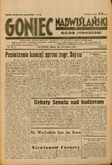 Goniec Nadwiślański: Głos Pomorski: Niezależne pismo poranne, poświęcone sprawom stanu średniego 1933.02.24 R.9 Nr45