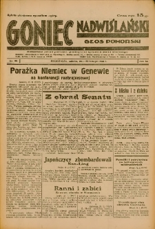 Goniec Nadwiślański: Głos Pomorski: Niezależne pismo poranne, poświęcone sprawom stanu średniego 1933.02.25 R.9 Nr46