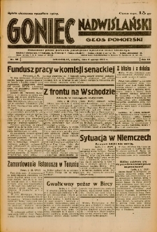 Goniec Nadwiślański: Głos Pomorski: Niezależne pismo poranne, poświęcone sprawom stanu średniego 1933.03.04 R.9 Nr52