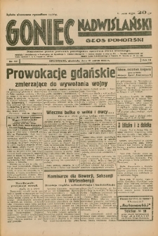 Goniec Nadwiślański: Głos Pomorski: Niezależne pismo poranne, poświęcone sprawom stanu średniego 1933.03.12 R.9 Nr59