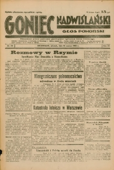Goniec Nadwiślański: Głos Pomorski: Niezależne pismo poranne, poświęcone sprawom stanu średniego 1933.03.21 R.9 Nr66