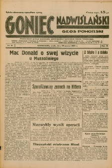 Goniec Nadwiślański: Głos Pomorski: Niezależne pismo poranne, poświęcone sprawom stanu średniego 1933.03.22 R.9 Nr67