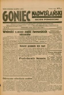 Goniec Nadwiślański: Głos Pomorski: Niezależne pismo poranne, poświęcone sprawom stanu średniego 1933.03.24 R.9 Nr69