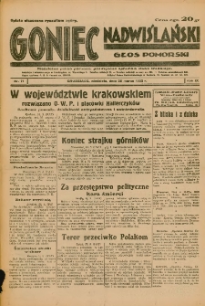 Goniec Nadwiślański: Głos Pomorski: Niezależne pismo poranne, poświęcone sprawom stanu średniego 1933.03.26 R.9 Nr71