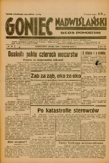 Goniec Nadwiślański: Głos Pomorski: Niezależne pismo poranne, poświęcone sprawom stanu średniego 1933.04.07 R.9 Nr81