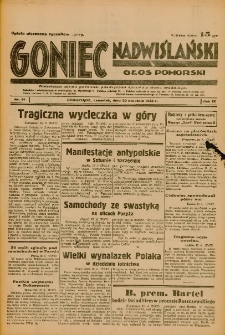 Goniec Nadwiślański: Głos Pomorski: Niezależne pismo poranne, poświęcone sprawom stanu średniego 1933.04.20 R.9 Nr91