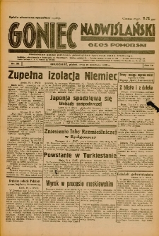 Goniec Nadwiślański: Głos Pomorski: Niezależne pismo poranne, poświęcone sprawom stanu średniego 1933.04.21 R.9 Nr92