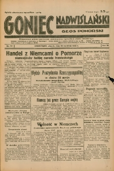 Goniec Nadwiślański: Głos Pomorski: Niezależne pismo poranne, poświęcone sprawom stanu średniego 1933.04.25 R.9 Nr95