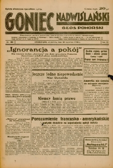 Goniec Nadwiślański: Głos Pomorski: Niezależne pismo poranne, poświęcone sprawom stanu średniego 1933.04.30 R.9 Nr100