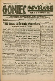 Goniec Nadwiślański: Głos Pomorski: Niezależne pismo poranne, poświęcone sprawom stanu średniego 1933.05.09R.9 Nr106
