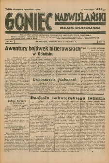 Goniec Nadwiślański: Głos Pomorski: Niezależne pismo poranne, poświęcone sprawom stanu średniego 1933.05.14 R.9 Nr111