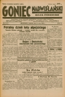 Goniec Nadwiślański: Głos Pomorski: Niezależne pismo poranne, poświęcone sprawom stanu średniego 1933.05.21 R.9 Nr117