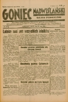 Goniec Nadwiślański: Głos Pomorski: Niezależne pismo poranne, poświęcone sprawom stanu średniego 1933.05.23 R.9 Nr118